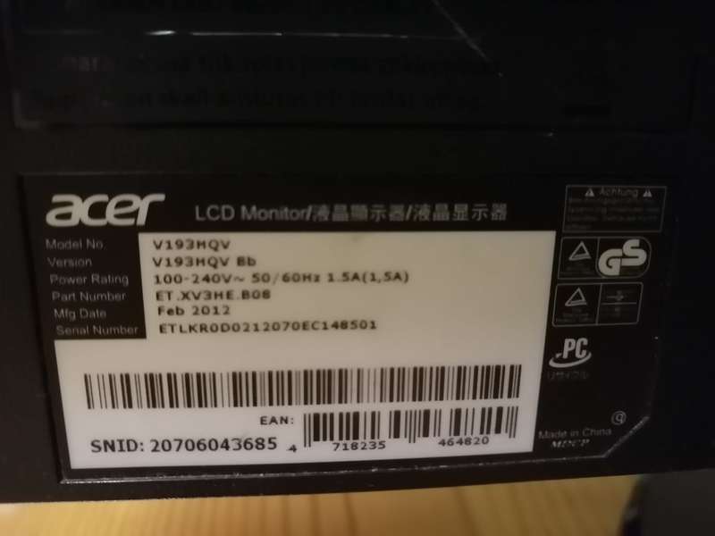 Acer Monitor (Used)