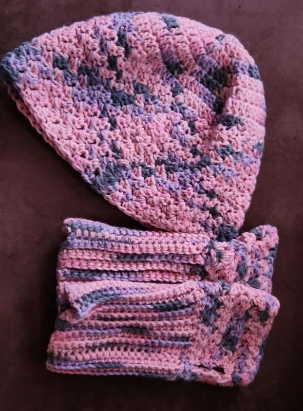 Crochet Beanie and Fingerless Gloves