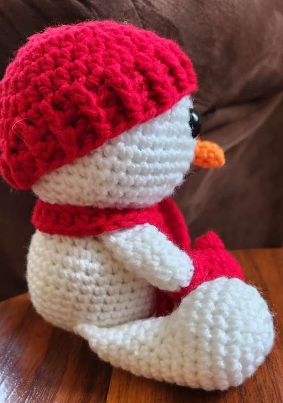Crochet Plushie Snowman
