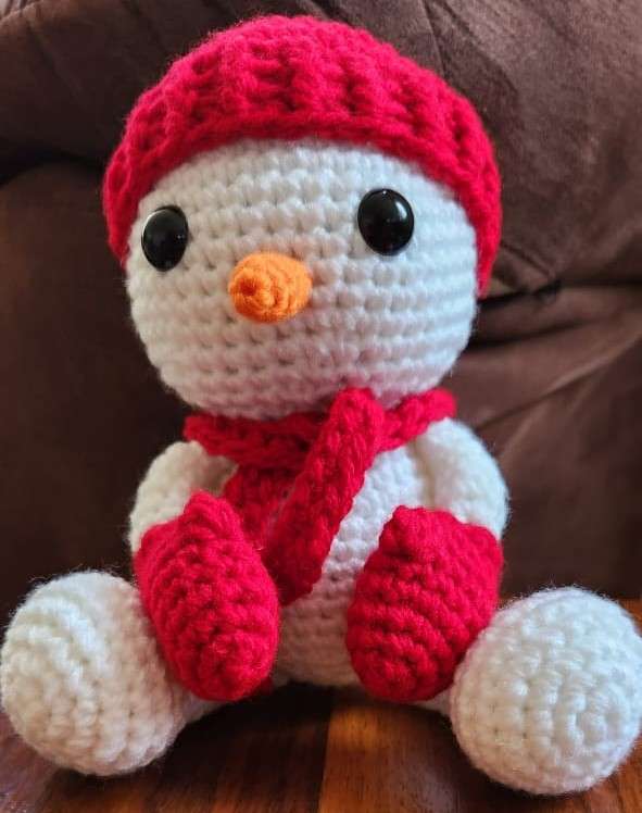 Crochet Plushie Snowman