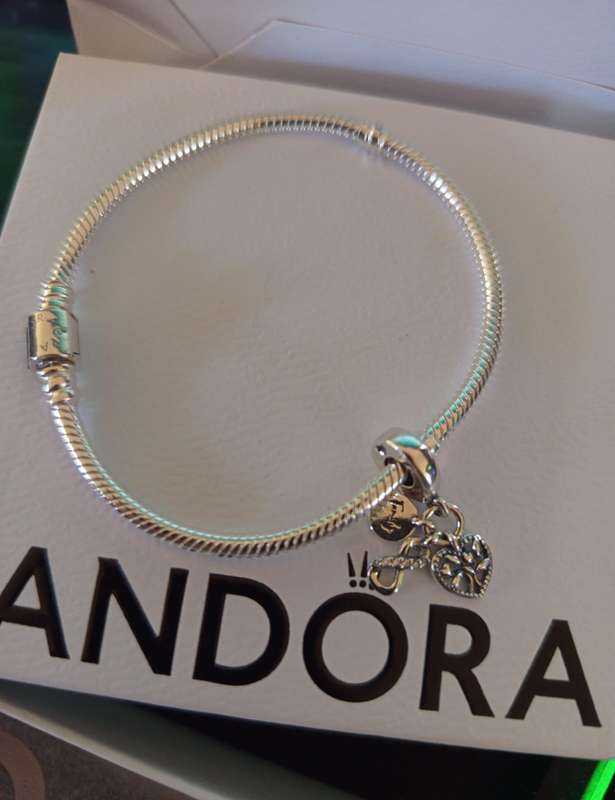 Original Pandora Family Infinity Triple dangle and Braclet