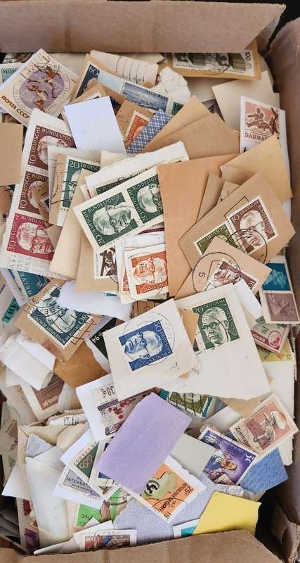 Stamps on paper Mix World