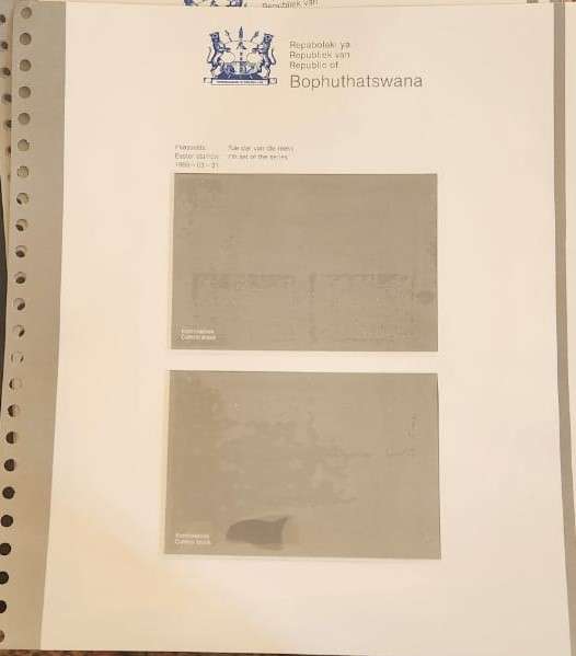 Stamp Collection Davo Pages Bophuthatswana  (Preprinted pages no stamps included)
