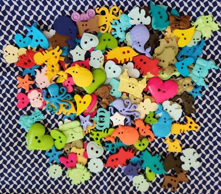 Buttons Assorted colorful buttons for kids clothing or arts and craft projects