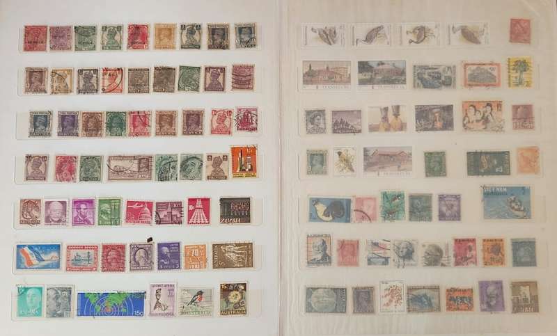 Stamp Album Hard Cover 14 Page Mix World