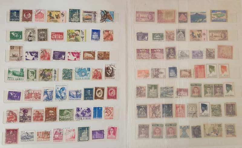 Stamp Album Hard Cover 14 Page Mix World