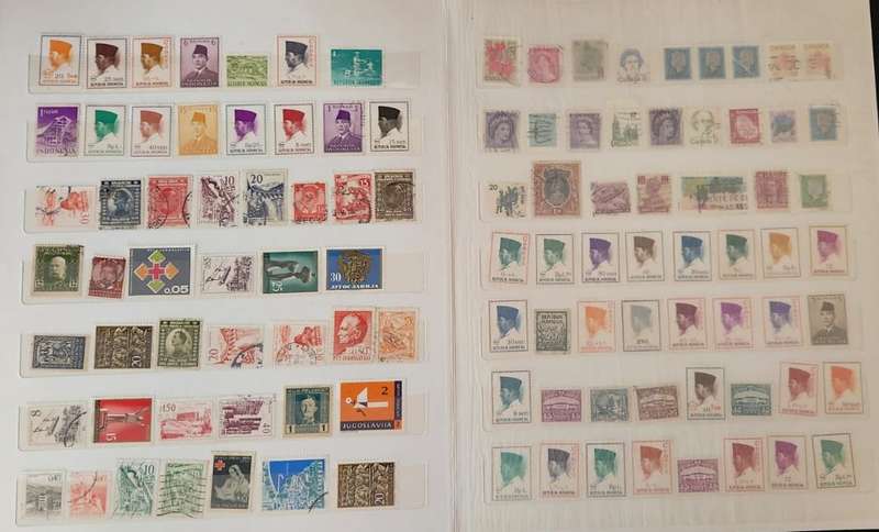 Stamp Album Hard Cover 14 Page Mix World