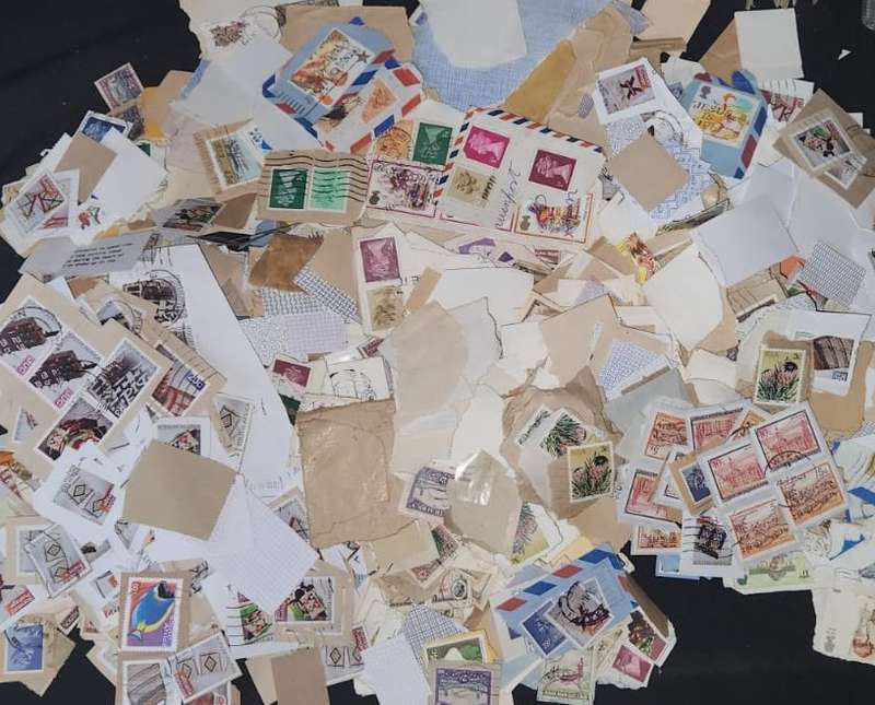 Stamps on paper Mix World