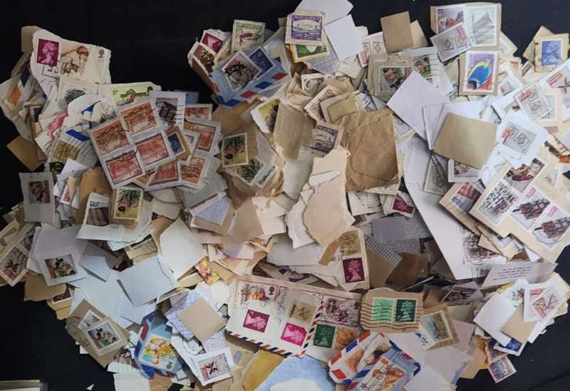 Stamps on paper Mix World