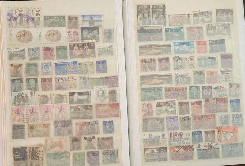 Stamp Album Hard Cover 16 Page 32 Sides  Mix World (NOT CHECKED)