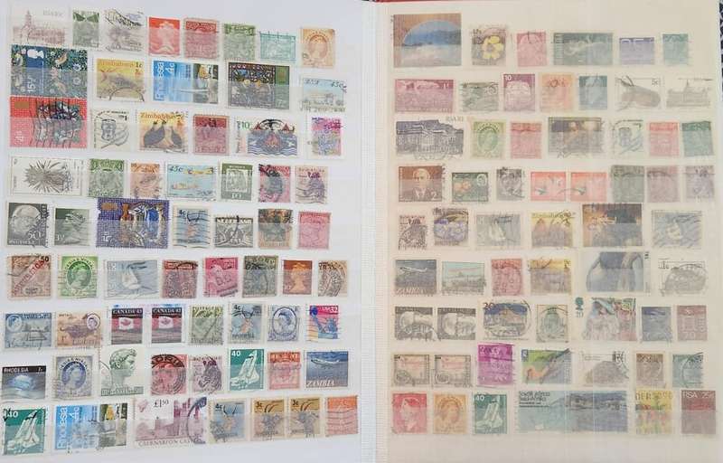 Stamp Album Hard Cover 16 Page 32 Sides  Mix World (NOT CHECKED)
