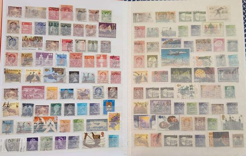 Stamp Album Hard Cover 16 Page 32 Sides  Mix World (NOT CHECKED)