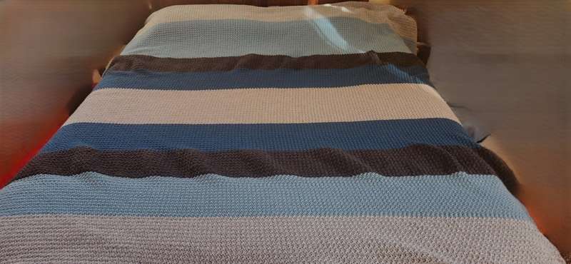 Hand Crochet unique warm winter blanket