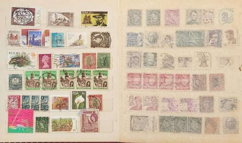 Stamp Album Hard Cover 10 Page 18 Sides  Mix World (NOT CHECKED)
