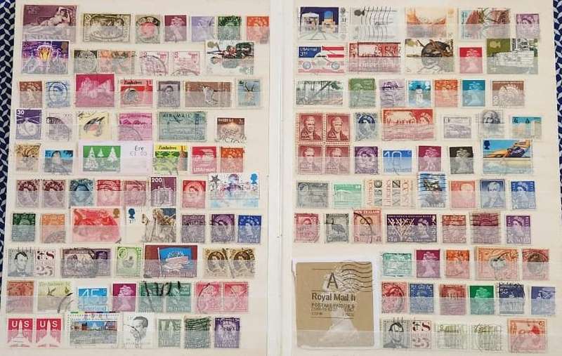 Stamp Album Hard Cover 16 Page 32 Sides  Mix World (NOT CHECKED)