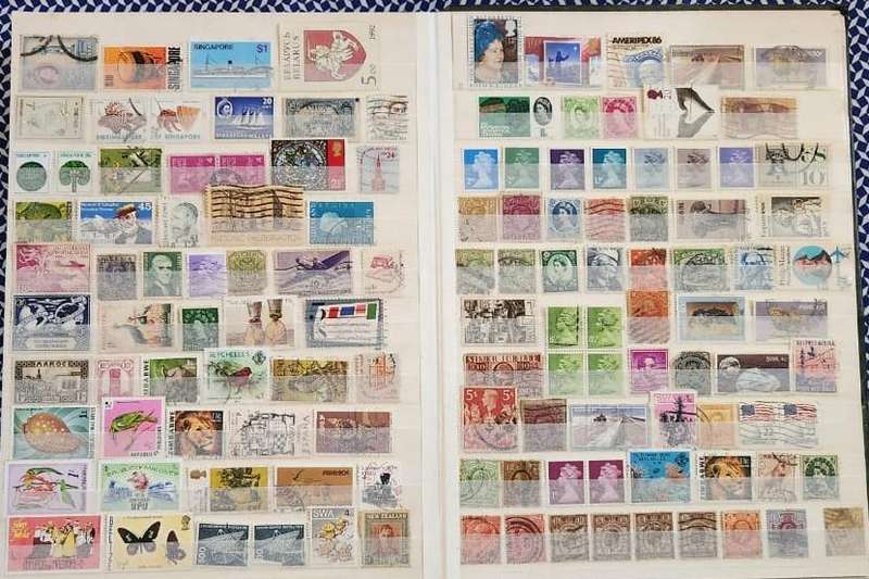 Stamp Album Hard Cover 16 Page 32 Sides  Mix World (NOT CHECKED)