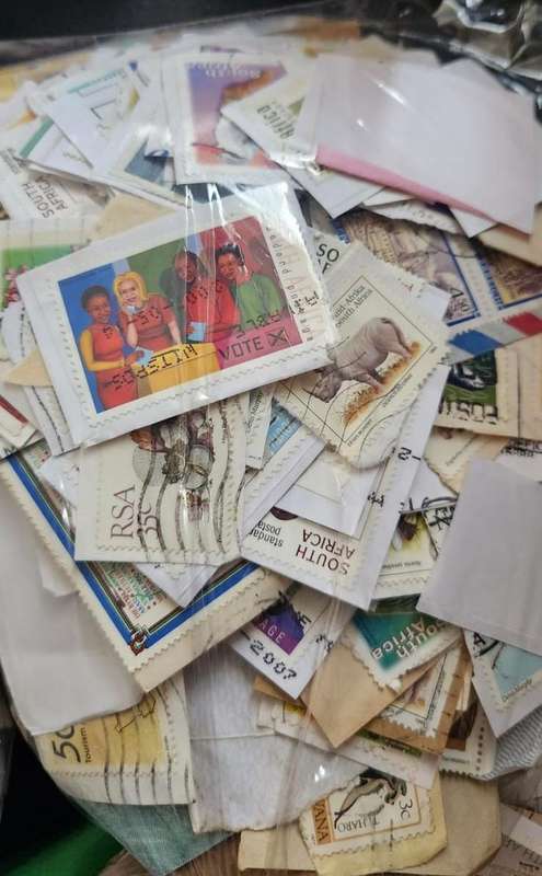 Stamps on paper Mix World