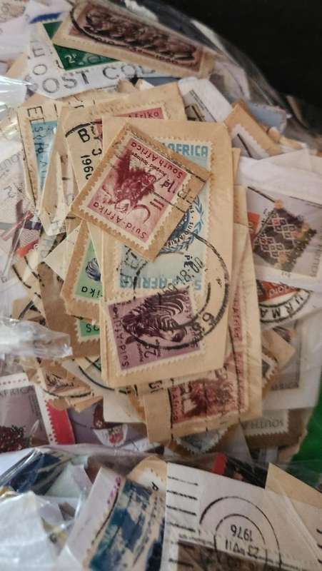 Stamps on paper Mix World