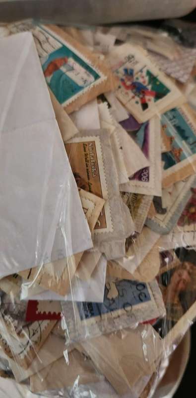 Stamps on paper Mix World