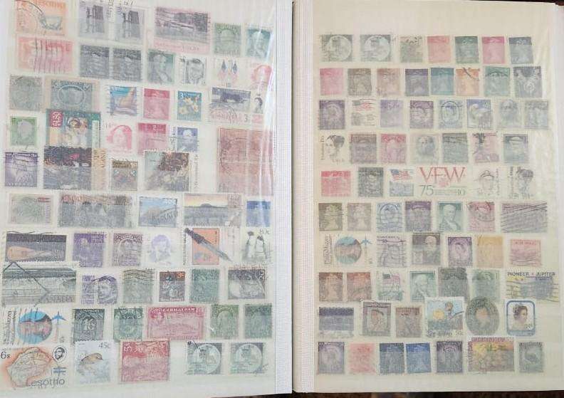 Stamp Album Hard Cover 16 Page 32 Sides  Mix World (NOT CHECKED)