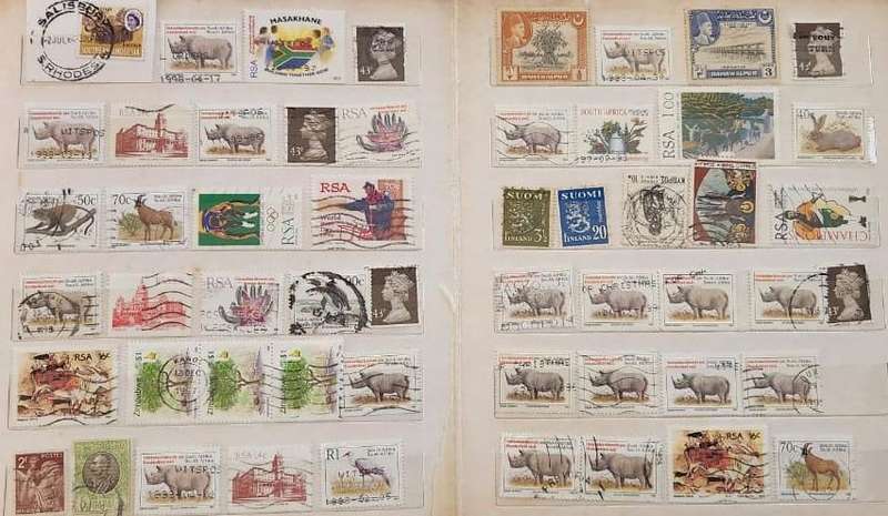 Stamp Album Hard Cover 10 Page 18 Sides  Mix World (NOT CHECKED)
