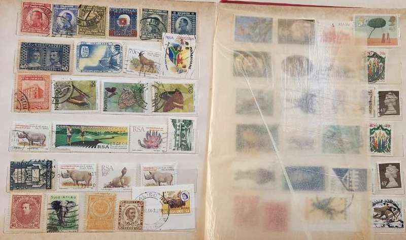Stamp Album Hard Cover 10 Page 18 Sides  Mix World (NOT CHECKED)