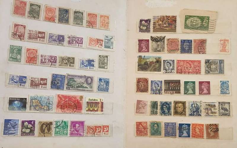 Stamp Album Hard Cover 8 Page 16 Sides  Mix World (NOT CHECKED)