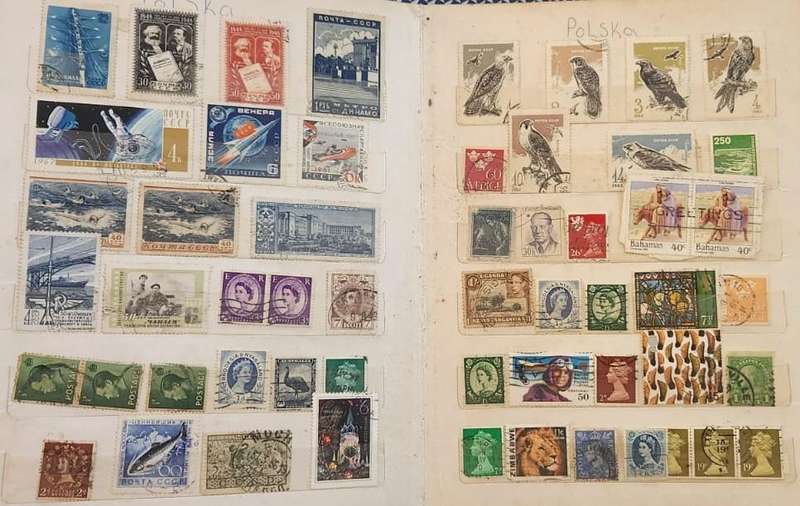 Stamp Album Hard Cover 8 Page 16 Sides  Mix World (NOT CHECKED)