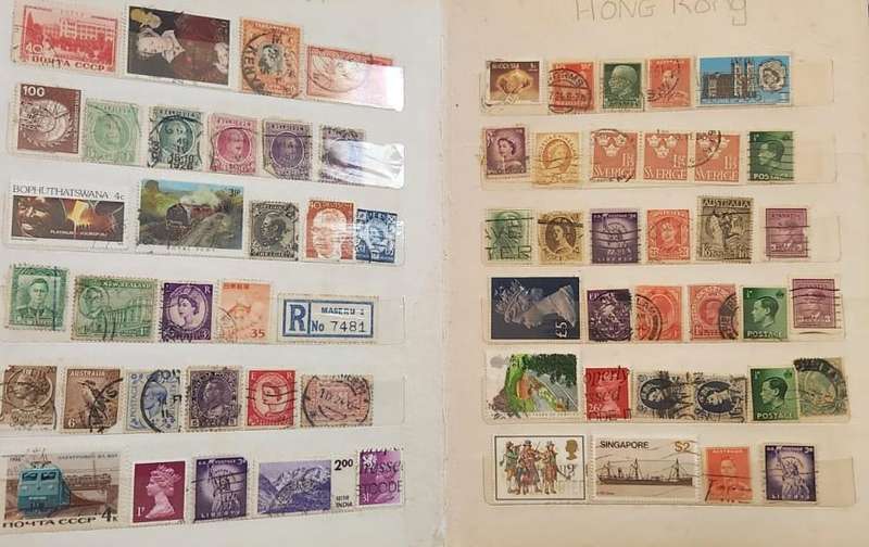Stamp Album Hard Cover 8 Page 16 Sides  Mix World (NOT CHECKED)