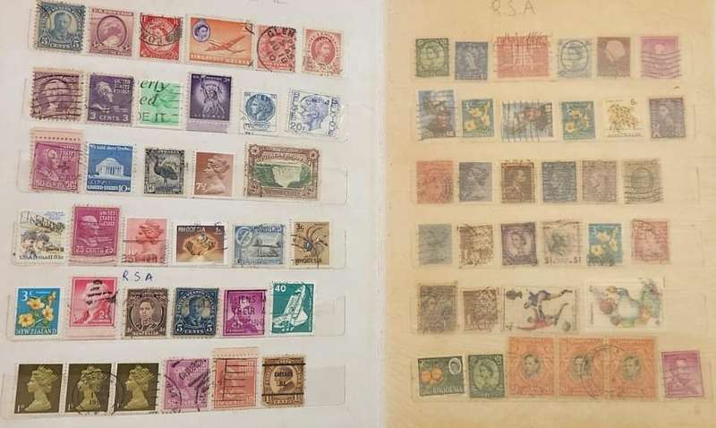 Stamp Album Hard Cover 8 Page 16 Sides  Mix World (NOT CHECKED)