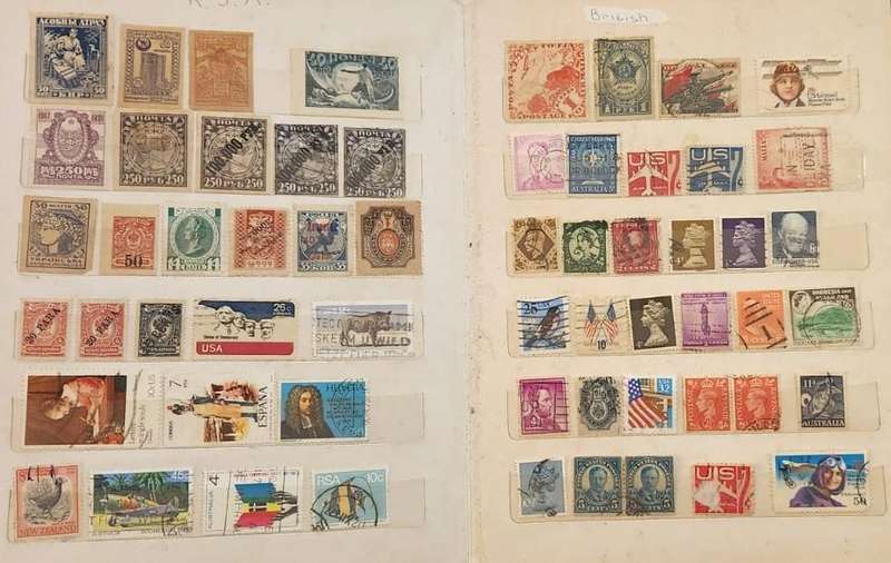 Stamp Album Hard Cover 8 Page 16 Sides  Mix World (NOT CHECKED)