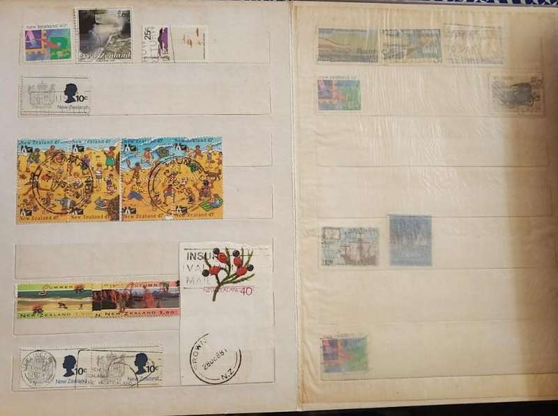 Stamp Album Hard Cover 9 Page 18 Sides  New Zealand (NOT CHECKED)