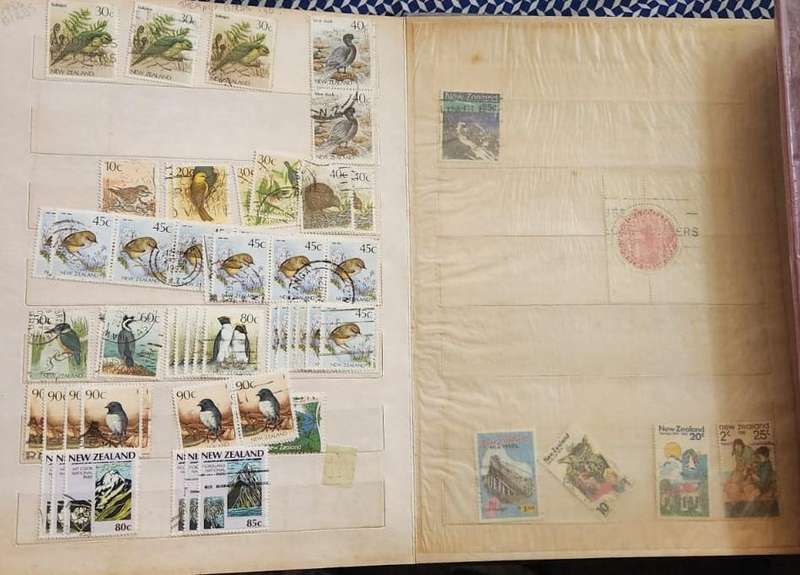 Stamp Album Hard Cover 9 Page 18 Sides  New Zealand (NOT CHECKED)