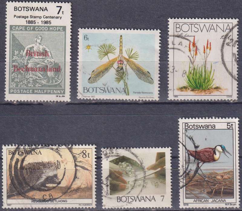 Stamps Botswana mixed card
