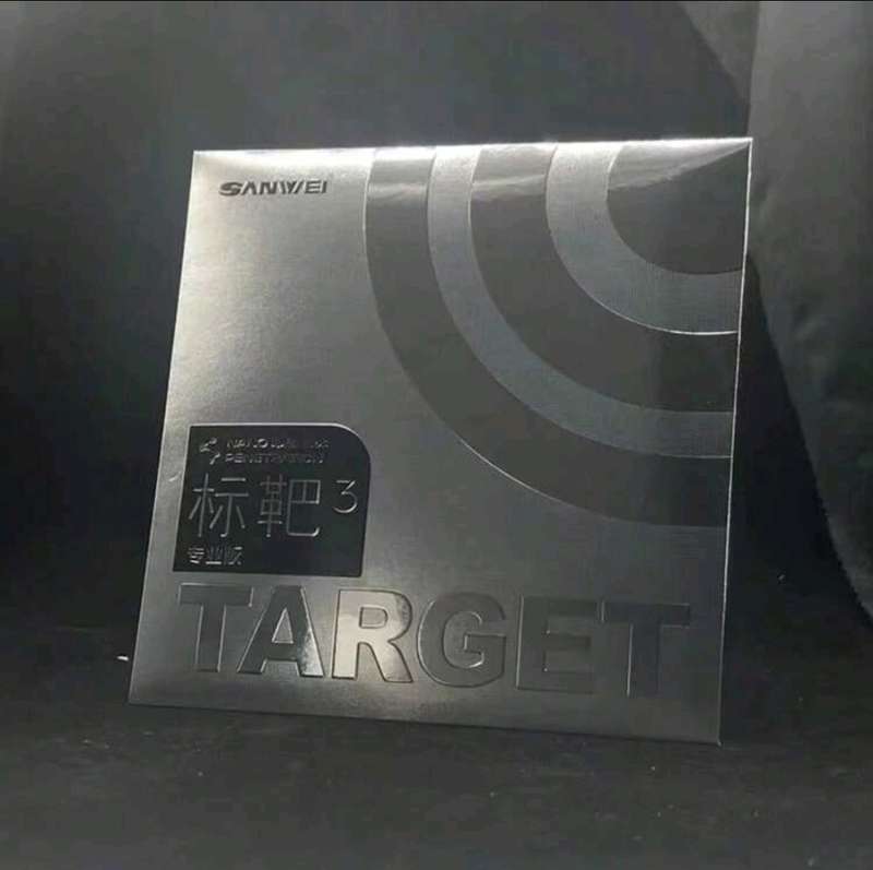 BLACK Sanwei Target 3 Professional Table Tennis Rubber