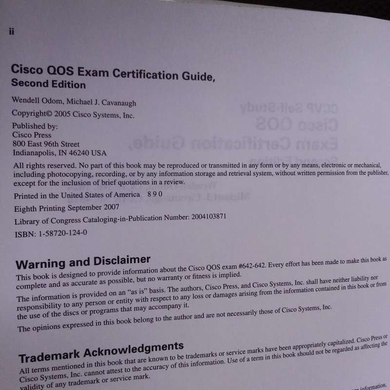 Cisco QoS Exam Certification Guide - Essential Study Resource for QoS Certification