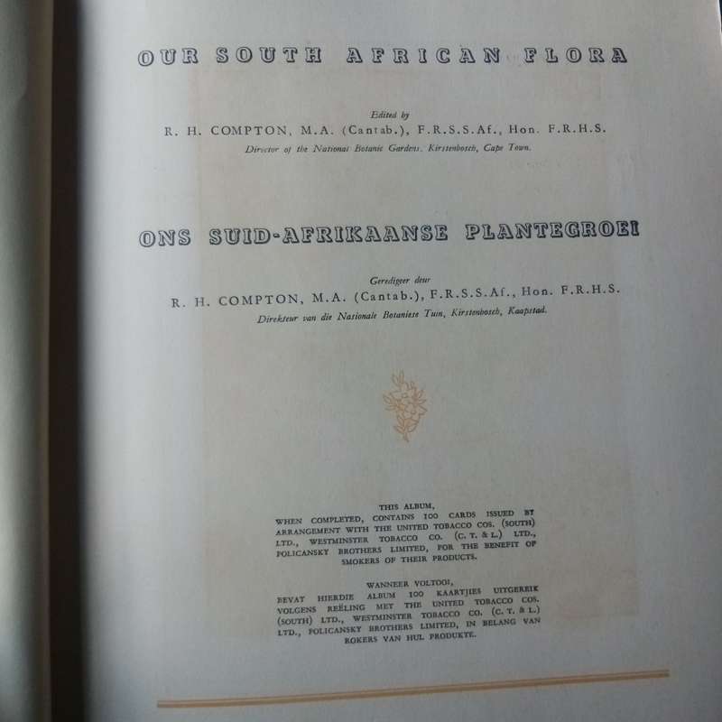 Our South African Flora" by R.H. Compton  Guide to South African Plant Life  Bilingual Edition