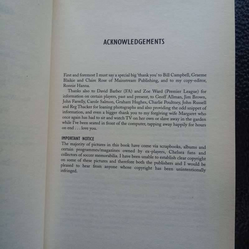 Who's Who of Chelsea by Tony Matthews  Comprehensive Biographical Guide to Chelsea FC Legends