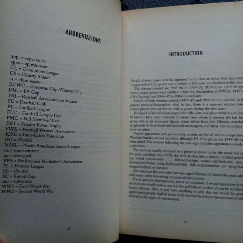 Who's Who of Chelsea by Tony Matthews  Comprehensive Biographical Guide to Chelsea FC Legends