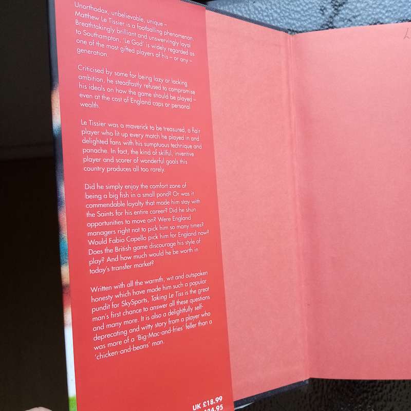 Taking le Tiss: My Autobiography  Illustrated Edition  Matt Le Tissiers Journey from the Pitch