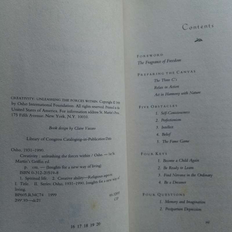 Creativity: Unleashing the Forces Within by Osho  A Profound Exploration of the Nature and Power