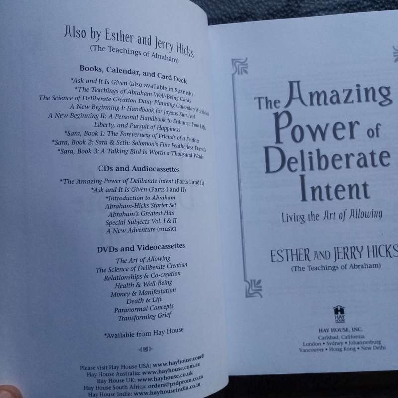 The Amazing Power of Deliberate Intent by Esther and Jerry Hicks  Transformative Guide