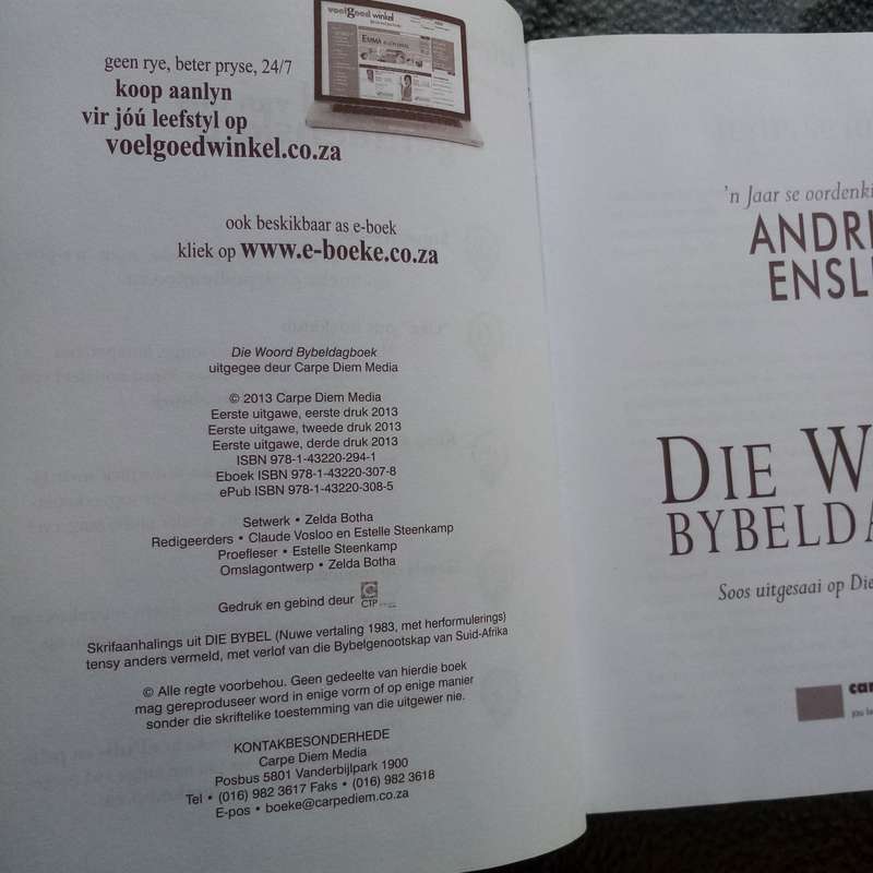 Die Woord Bybeldagboek deur Andries Enslin  Inspiring Daily Devotional for Spiritual Growth