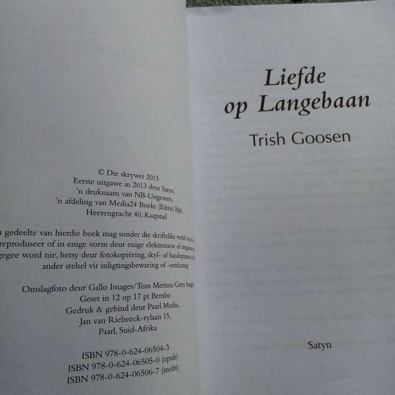 Liefde op Langebaan by Trish Goosen  Heartwarming Romance Set in Beautiful Langebaan