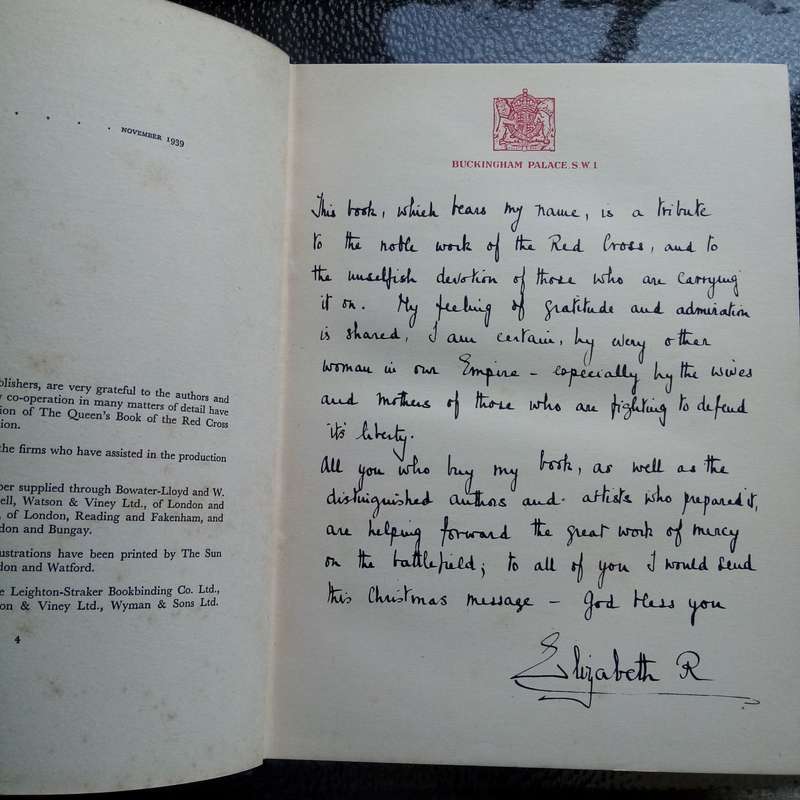 1939 The Queens Book of the Red Cross - Historical Collectible Edition