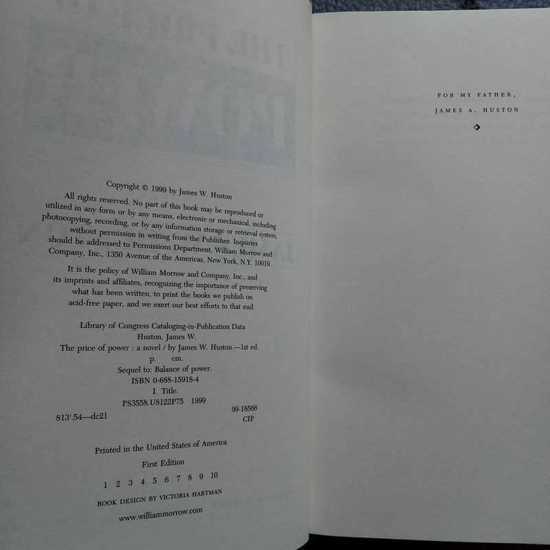 The Price of Power by James W. Huston - Gripping Political Thriller