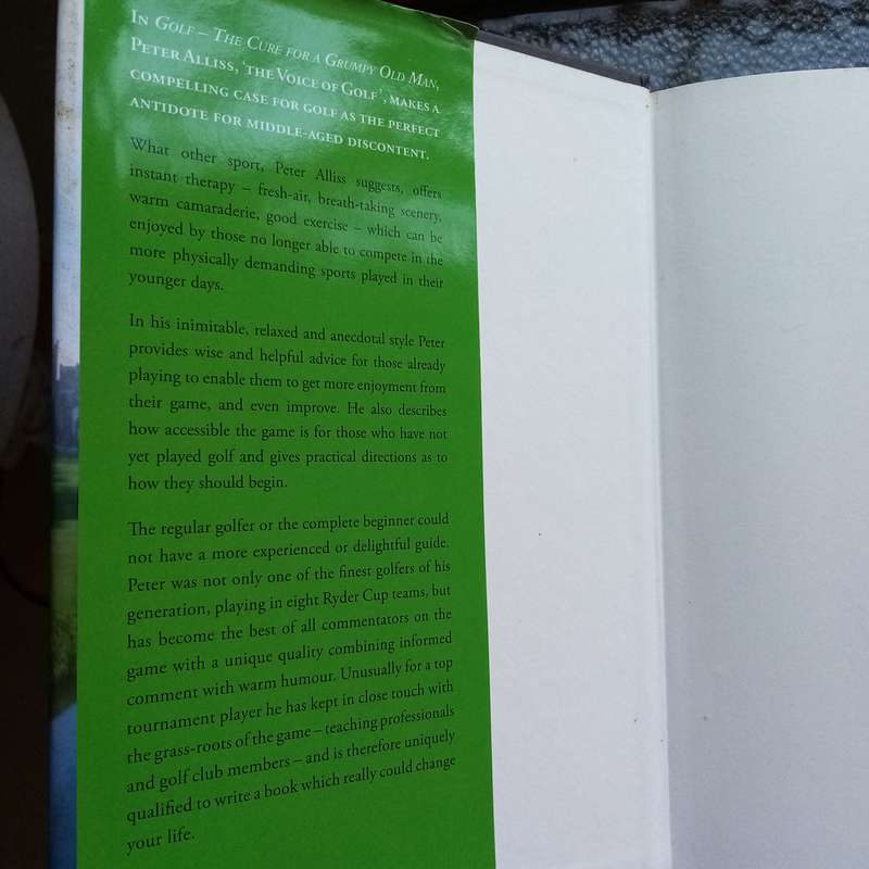 Golf: The Cure for a Grumpy Old Man by Peter Alliss  A Humorous Guide