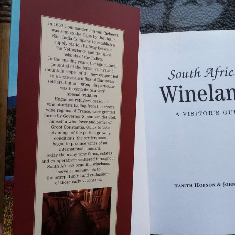 South Africa's Winelands: A Visitor's Guide by Tanith Hobson & John Collins  Your Essential Wine d