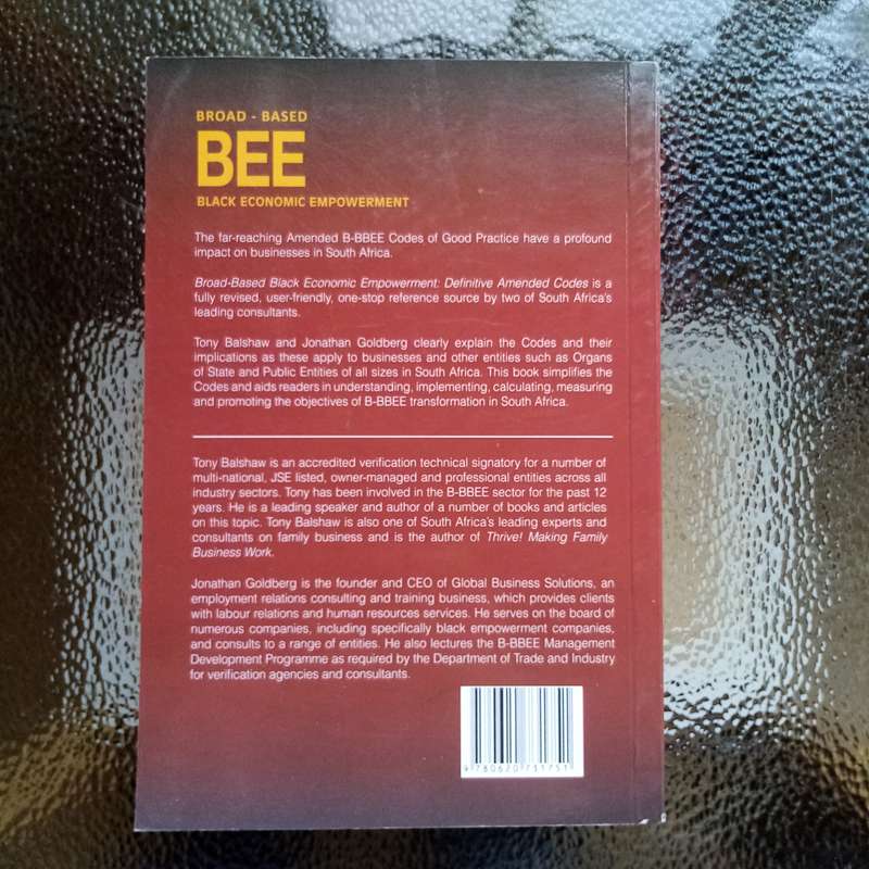 Broad-Based Bee: Black Economic Empowerment Insights by Tony Balshaw