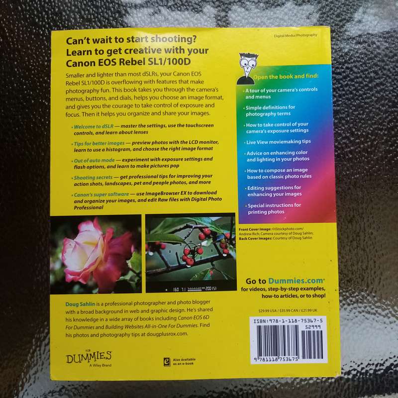 Canon EOS Rebel SL1/100D For Dummies - Your Essential Photography Guide